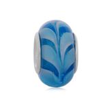 Vnistar blue glass european bead PGB547 PGB547 VNISTAR Alloy European Beads