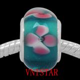 Vnistar blue european glass beads PGB559 PGB559 VNISTAR Alloy European Beads