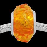 Vnistar orange european glass beads PGB561 PGB561 VNISTAR Metal Charms