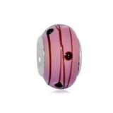 Vnistar pink copper core glass beads PGB576-1 PGB576-1 VNISTAR Alloy European Beads