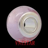 Vnistar Copper core pink glass beads PGBW001-3 PGBW001-3 VNISTAR Alloy European Beads