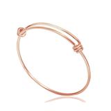 1.6mm Steel DIY Bangle,Rose Gold Plated PJ018 VNISTAR DIY Bangles For Charms