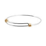 1.6mm Steel DIY Bangle,Two Tone PJ022 VNISTAR DIY Bangles For Charms