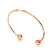 Rose Gold Plated Bangle PJ031 VNISTAR DIY Bangles For Charms