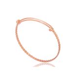 Rose Gold Plated Bangle PJ036 VNISTAR DIY Bangles For Charms