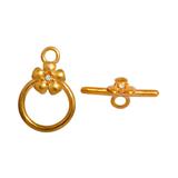 Gold Plated Flower OT Toggle PJ037-1 VNISTAR Stainless Steel Accessories