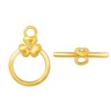 Gold Plated Flower OT Toggle PJ038-1 VNISTAR Stainless Steel Accessories