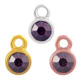 Stainless Steel Birthstone Charms PJ160-2 VNISTAR Steel Small Charms