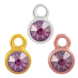 Stainless Steel Birthstone Charms PJ160-4 VNISTAR Steel Small Charms