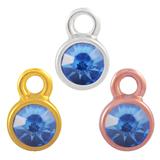 Stainless Steel Birthstone Charms PJ160-6 VNISTAR Steel Small Charms