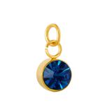 Stainless Steel Gold Plated Birthstone Charm PJ198G-2 VNISTAR Metal Charms