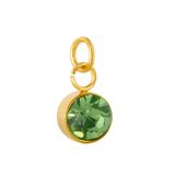 Stainless Steel Gold Plated Birthstone Charm PJ198G-3 VNISTAR Metal Charms