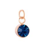 Stainless Steel Rose Gold Plated Birthstone Charm PJ198R-2 VNISTAR Metal Charms