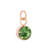 Stainless Steel Rose Gold Plated Birthstone Charm PJ198R-3 VNISTAR Metal Charms