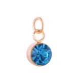 Stainless Steel Rose Gold Plated Birthstone Charm PJ198R-6 VNISTAR Link Charms