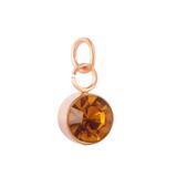 Stainless Steel Rose Gold Plated Birthstone Charm PJ198R-7 VNISTAR Link Charms