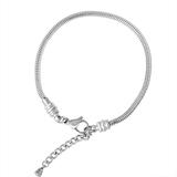 3.2mm Steel Snake Bracelet,Interchangable PSB015 VNISTAR Stainless Steel Basic Bracelets