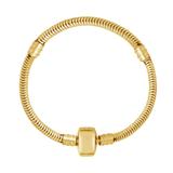 3.2mm Gold Plated Steel Bracelet PSB017 VNISTAR Stainless Steel Basic Bracelets