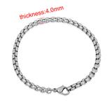 4.0mm lobster Steel Bracelet PSB024 VNISTAR Stainless Steel Basic Bracelets