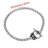 4.0mm OT Clasp Steel Bracelet PSB024B VNISTAR Bracelets