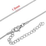 1.5mm Steel Necklace PSN003 VNISTAR European Beads Accessories