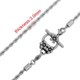 3.0mm Steel Chain Necklace PSN005C VNISTAR Necklaces