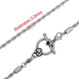 3.0mm Steel Chain Necklace PSN005D VNISTAR Stainless Steel Necklaces