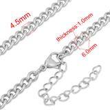 4.5*6mm Steel Necklace PSN006B VNISTAR Steel Basic Necklaces