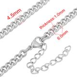 4.5*6mm Steel Necklace PSN006B VNISTAR Necklaces