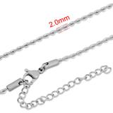 2.0mm Steel Chain Necklace PSN008 VNISTAR Necklaces