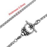 3.0mm Steel Chain Necklace PSN010C VNISTAR Stainless Steel Necklaces