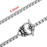4.0mm Steel Chain Necklace PSN025B VNISTAR Stainless Steel Necklaces