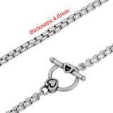 4.0mm Steel Chain Necklace PSN025C VNISTAR Stainless Steel Necklaces