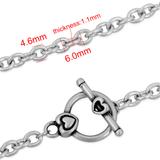 4.8*6mm Steel Chain Necklace PSN026B VNISTAR Necklaces