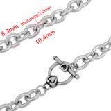 8*10mm Steel Chain Necklace PSN027B VNISTAR Stainless Steel Necklaces