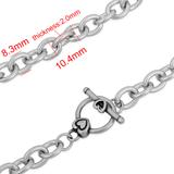 8*10mm Steel Chain Necklace PSN027B VNISTAR Charms
