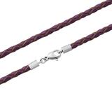 3.0mm Steel Purple Leather Necklace PSN030 VNISTAR Necklaces