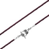 3.0mm Steel Purple Leather Necklace PSN030C VNISTAR Stainless Steel Necklaces