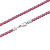 3.0mm Steel Pink Leather Necklace PSN031 VNISTAR Necklaces