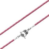 3.0mm Steel Pink Leather Necklace PSN031C VNISTAR Necklaces