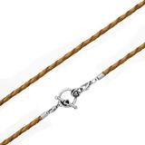 3.0mm Steel  Gold Leather Necklace PSN041B VNISTAR Stainless Steel Necklaces