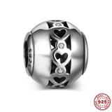 Endless Love 925 Sterling Silver Charms S009 VNISTAR Silver Love Family Charms