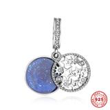 I Love You to The Moon and Back 925 Sterling Silver European Beads S018 VNISTAR 925 Silver Charms
