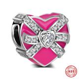 Rose Gift Box 925 Sterling Silver European Charm S046-2 VNISTAR Silver Love Family Charms