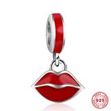 Red Kiss 925 Sterling Silver European Charm S080 VNISTAR Old Products