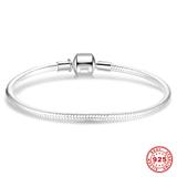 925 Sterling Silver 3.0mm Snake Bracelet SA001 VNISTAR 925 Silver Charms