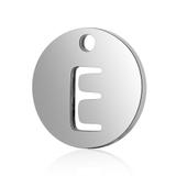 Stainless Steel Polished Letter Charm T051-E VNISTAR Steel Small Charms