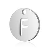 Stainless Steel Polished Letter Charm T051-F VNISTAR Steel Small Charms