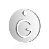 Stainless Steel Polished Letter Charm T051-G VNISTAR Steel Small Charms