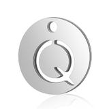 Stainless Steel Polished Letter Charm T051-Q VNISTAR Steel Small Charms